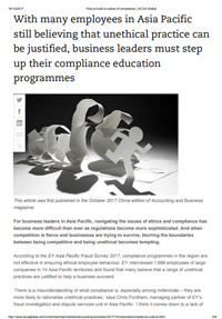 ACCA: Building a Culture of Compliance in 3E Accounting