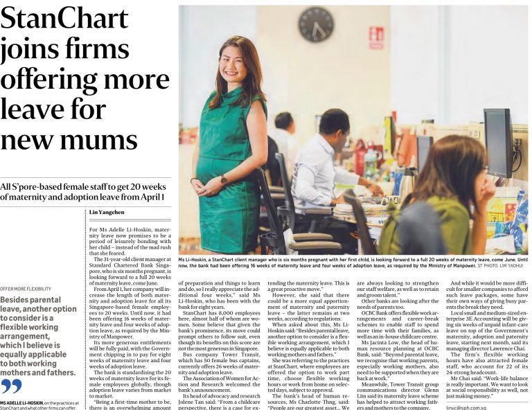 Firms Offering More Leave for New Mums