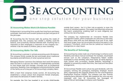 ISCA Journal: 3E Accounting Makes Work-Life Balance Possible